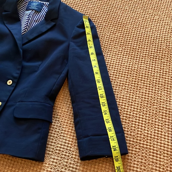 TRF Zara Collection navy double breasted jacket with gold buttons - Picture 12 of 16